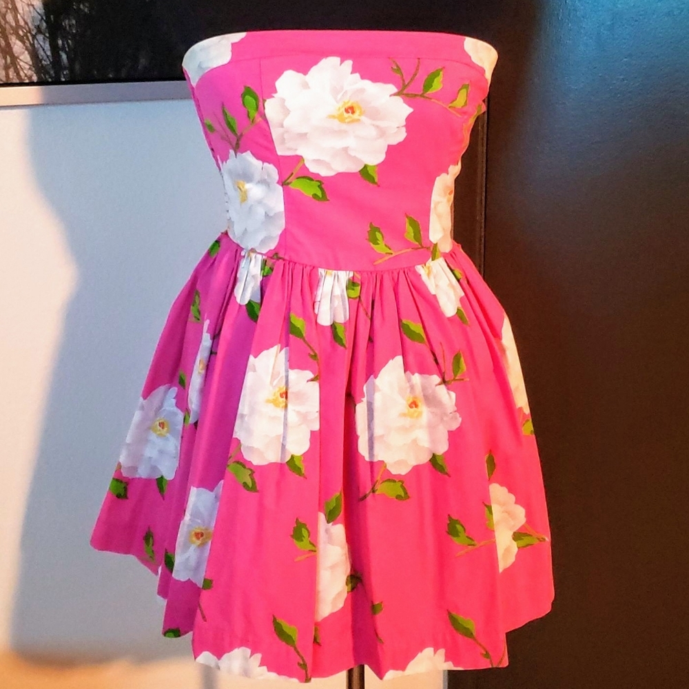 Hot Pink Abercrombie & Fitch Babydoll Dress
